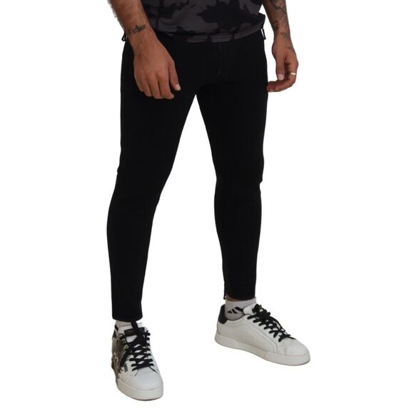 Dsquared² Back Polyamide Slim Fit Logo Print Men's Pants (Pre-Owned) - Picture 4 of 4